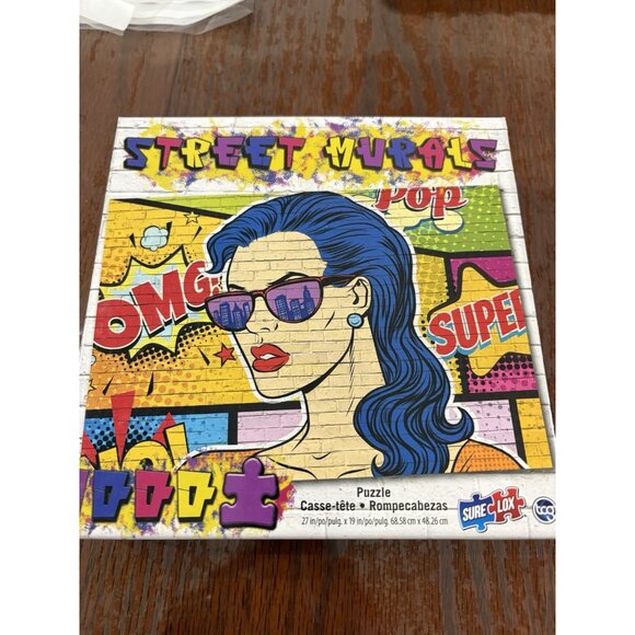 Sure-Lox Other - Street Murals 1000 Piece Sure Lox Jigsaw Puzzle Graffiti Pop Art Woman NEW